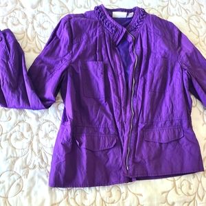 Chico's purple jacket size 2
